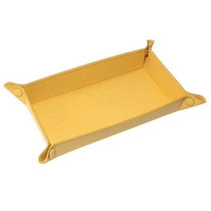 新聞のコラムで紹介された【革製トレー】