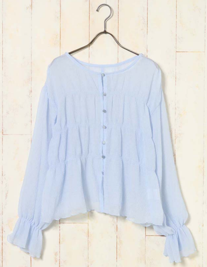 👗💙軽やかで涼しげなシアーブラウス👗💙