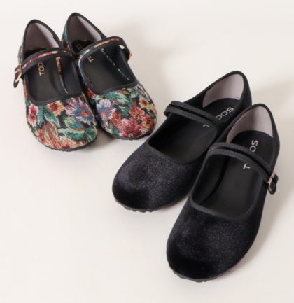 👞丸みのあるフォルムが可愛いメリージェーンフラットシューズ👞