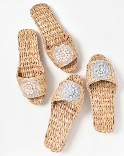 🌼お花のワンポイントが上品キレイなスリッパ🌼