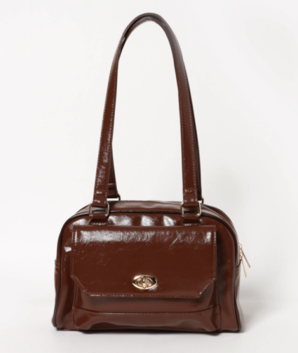 👜コロンとしたシルエットがおしゃれなレトロフラップボストン👜