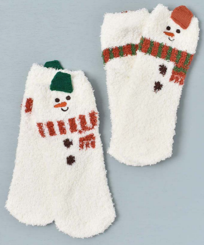 ⛄雪だるまが可愛いもこもこルームソックス⛄