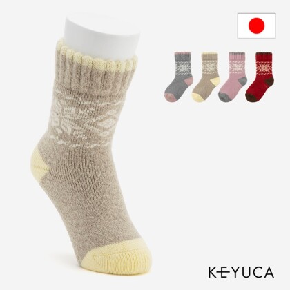 New item🌟裏起毛 雪柄ルームソックス