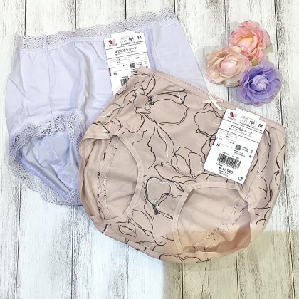 肌あたりやわらかな、綿混ショーツ☁️