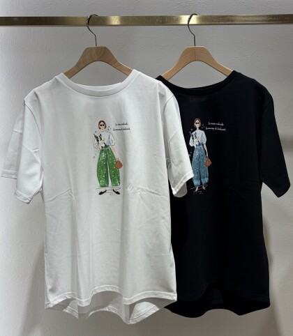 ⭐︎女の子✕犬柄Tシャツ⭐︎