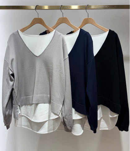 インナー付きVニットアンサンブル