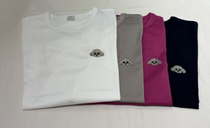 ⭐︎プードル1ポイント刺繍T⭐︎