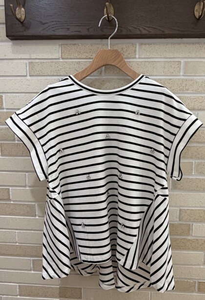 ビジュー付ボーダーTシャツ♪