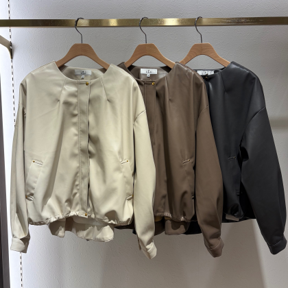 ⭐︎新作⭐︎　ソフトフェイクレザーブルゾン