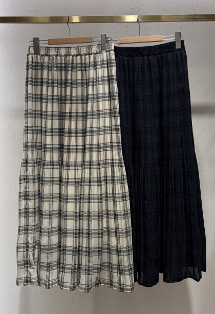 シアリニーチェックプリーツSK