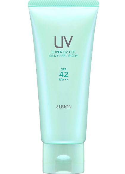 全身快適に守る。　SPF42PA＋＋＋　 さらさらなのにうるおうシルキーボディへ♡