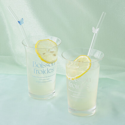 ＼夏のおうちカフェにぴったり🍋／クリアなガラスのタンブラーとプレート✨