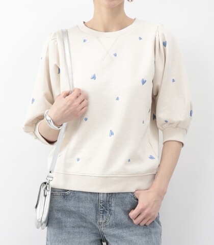 大人可愛い刺繍スウェット💙