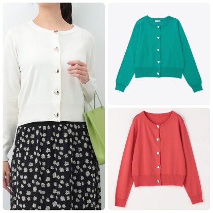 新作ハートボタンカーディガン入荷♡