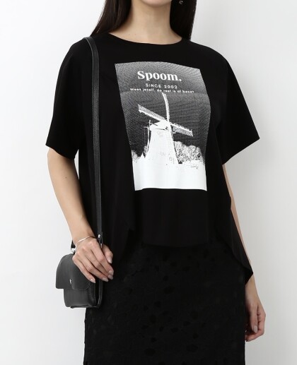 大人が着やすい風車フォトT