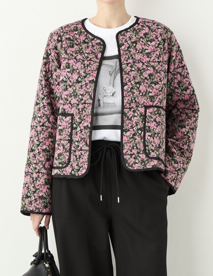 華やかさをプラス！キルティングブルゾン