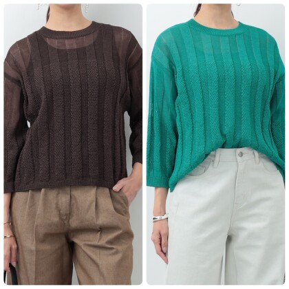 透け感が魅力の軽やかニット