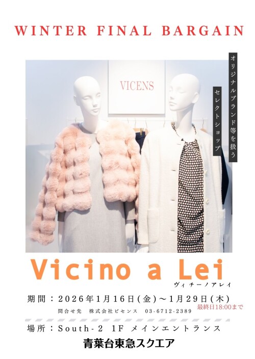 ヴィチーノ アレイ WINTER FINAL BARGAIN (1/16-1/29)														