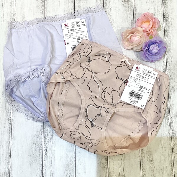 肌あたりやわらかな、綿混ショーツ☁️