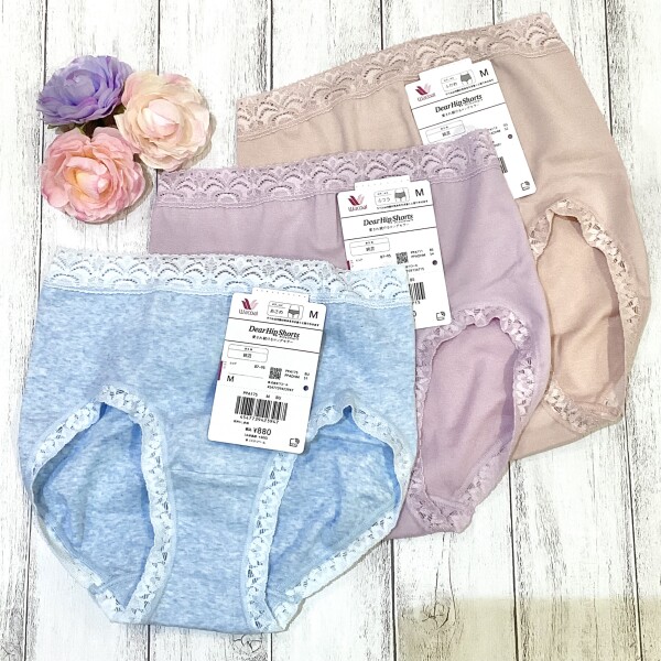 肌あたりやわらかな、綿混ショーツ☁️