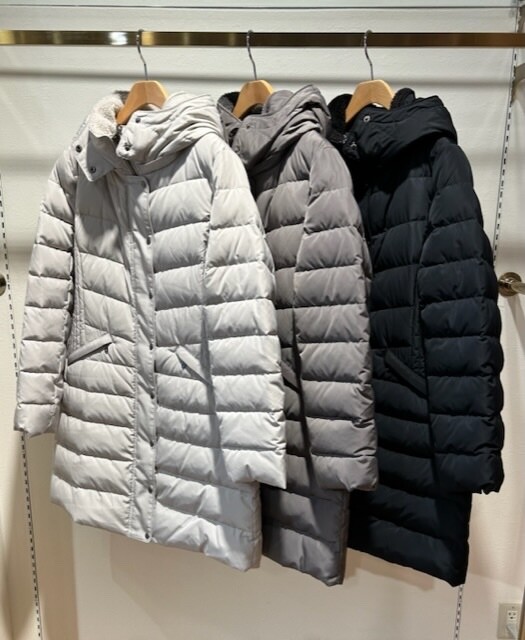 撥水メモリーフードロングダウン♪