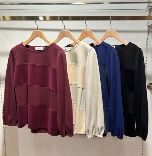 ⭐︎再入荷⭐︎ベロアボーダー切替プルオーバー