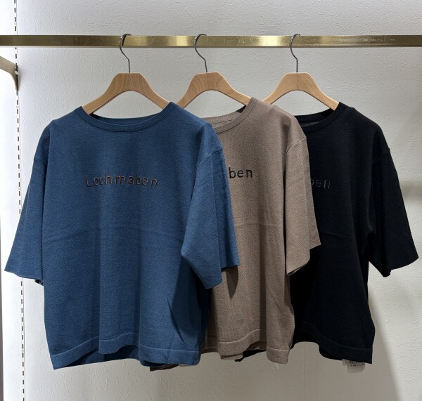 ⭐︎ロゴ刺繍シアー5分袖ニット⭐︎