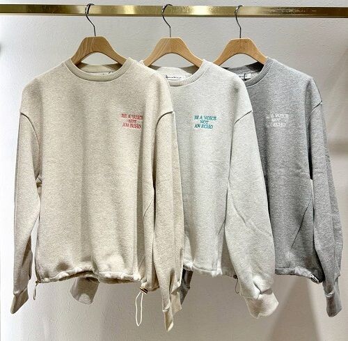 ギンガムチェックスカート×ラメ裏毛プルオーバー