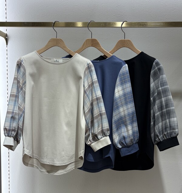 ＊袖ツイルチェックPO＊