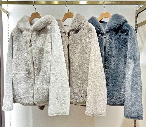 FスエードVネックジャンスカ×エコファームートンフードアウター