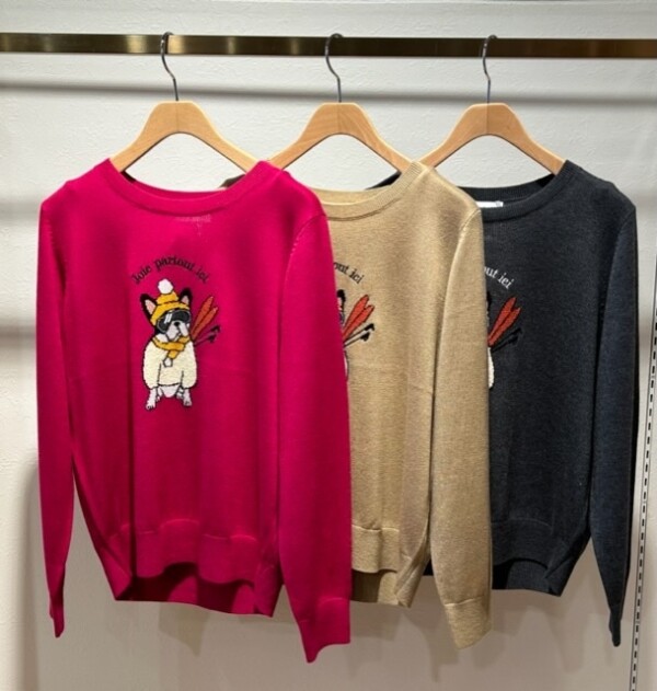 ☆フレンチブルインターシャニット☆