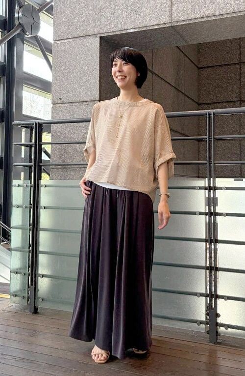 メッシュアンサンブル×ジャージースカンツ