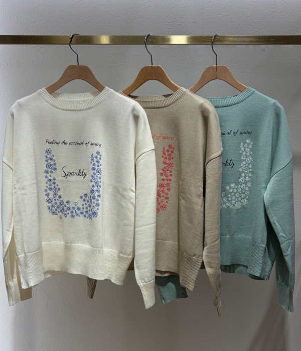 ⭐︎フラワーロゴプリントニット⭐︎