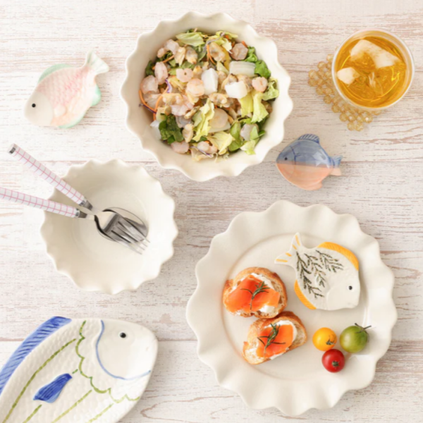【NEW✨】波をイメージしたセラミックプレート🤍🍳