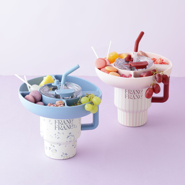 【おうちシネマ シリーズ🍿🎞️】スナックホルダー付ステンレスマグ🥤🍭