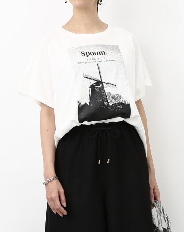 大人が着やすい風車フォトT