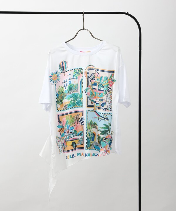 アートプリントが映えるデザインTシャツ☀️