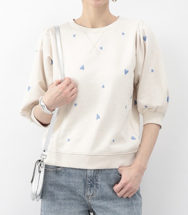 大人可愛い刺繍スウェット💙