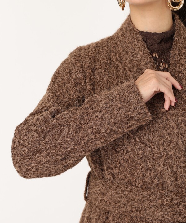 ふんわり軽やかに羽織れる、シャギーガウンコート