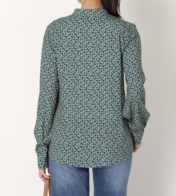 華やぎプリントのセンターフリルブラウス💐