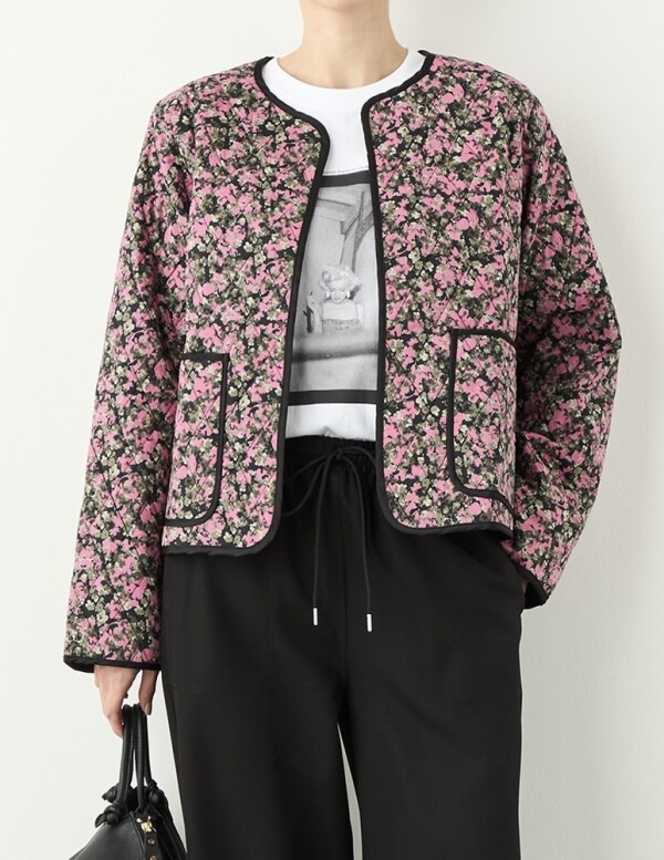 華やかさをプラス！キルティングブルゾン