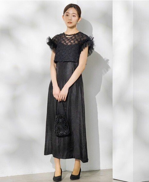 ボリュームチュールブラウス セットドレス