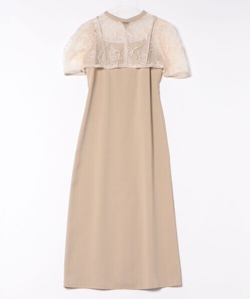 フラワー刺繍キーネックボレロ・Iラインキャミドレスセット👗