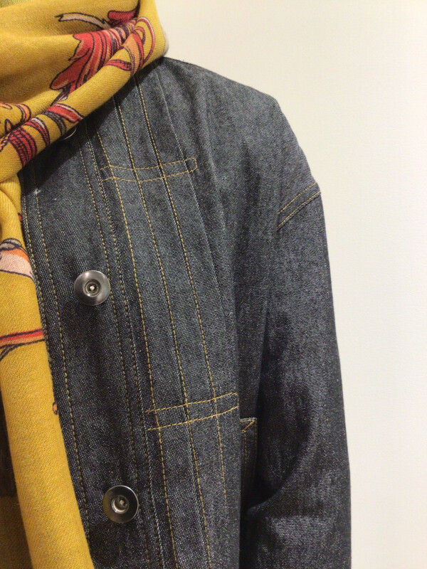 ダウンキルティング　デニムジャケット