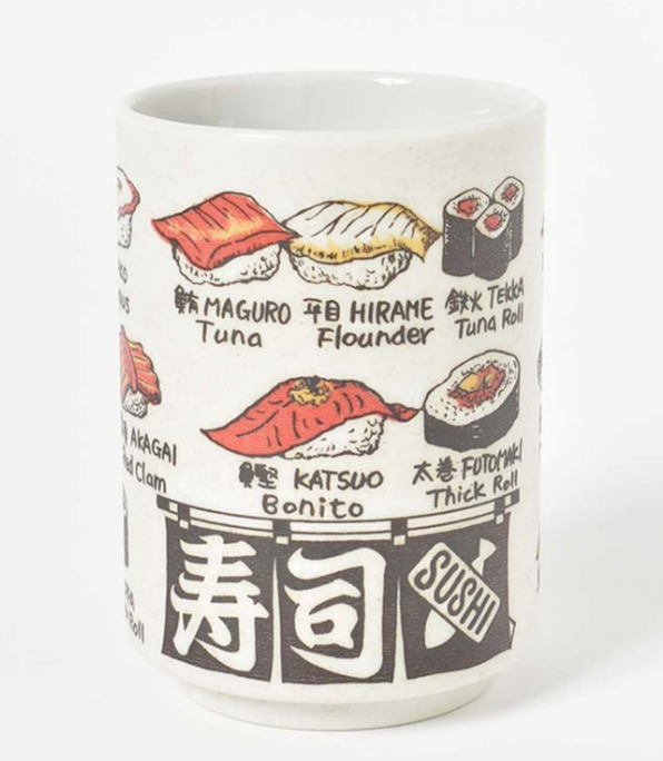 🍣物知り湯呑から寿司ネタ新登場🍣