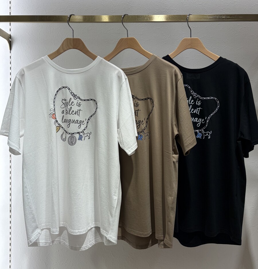 チャームイラスト刺繍ロゴTシャツ♪
