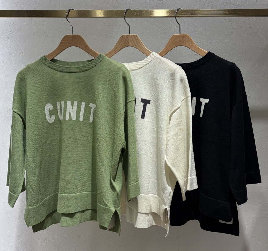 ⭐︎五分袖ロゴニット⭐︎