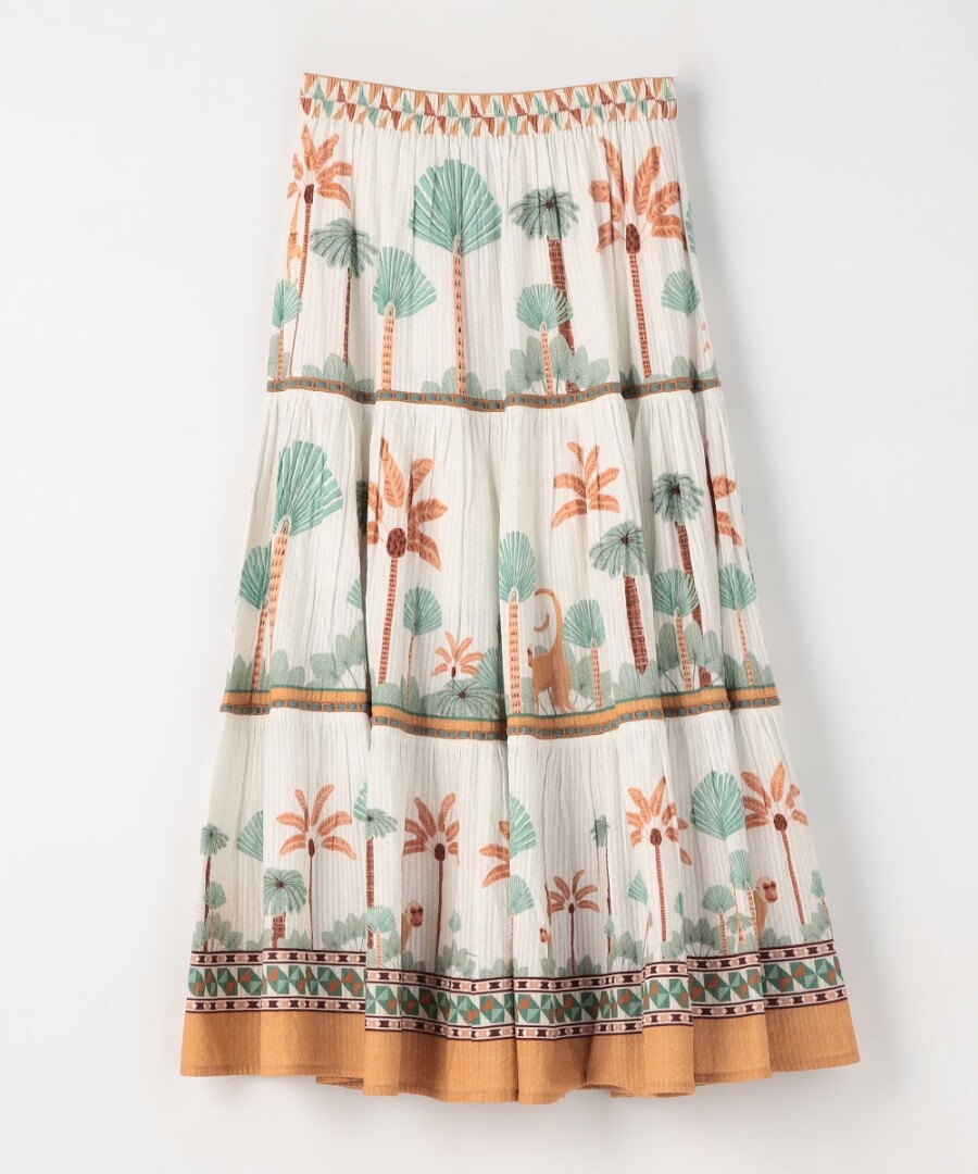 遊び心たっぷりなスカートです🌴🐵