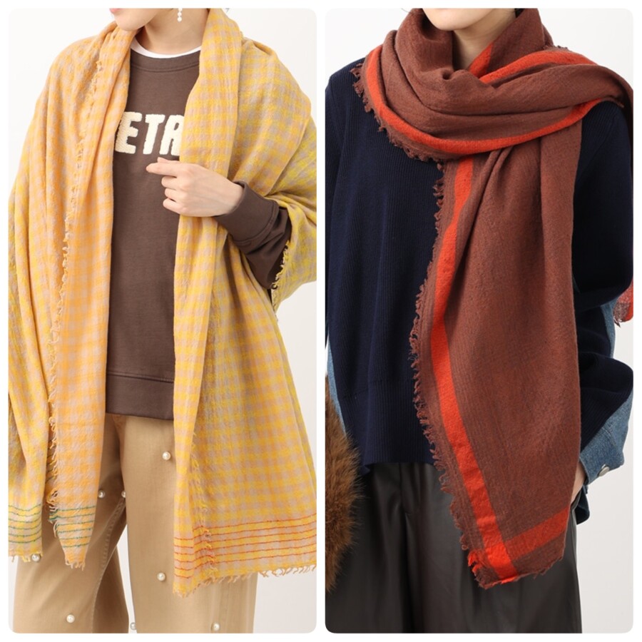 柄ストールが次々と登場🍁🍂